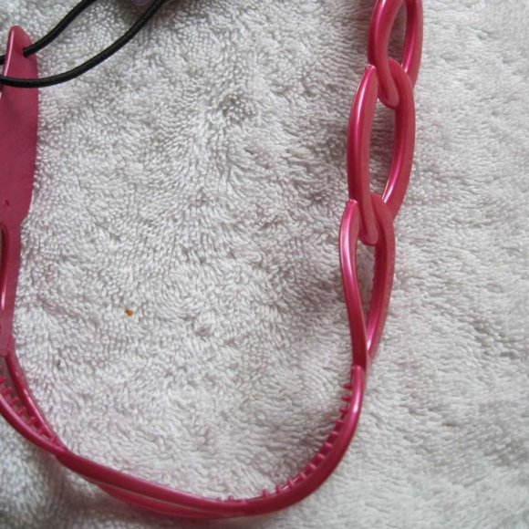 Goody Interlocking Rings Gelly Plastic Headwrap Jelly Head Band Gold Pink Silver - Picture 3 of 8